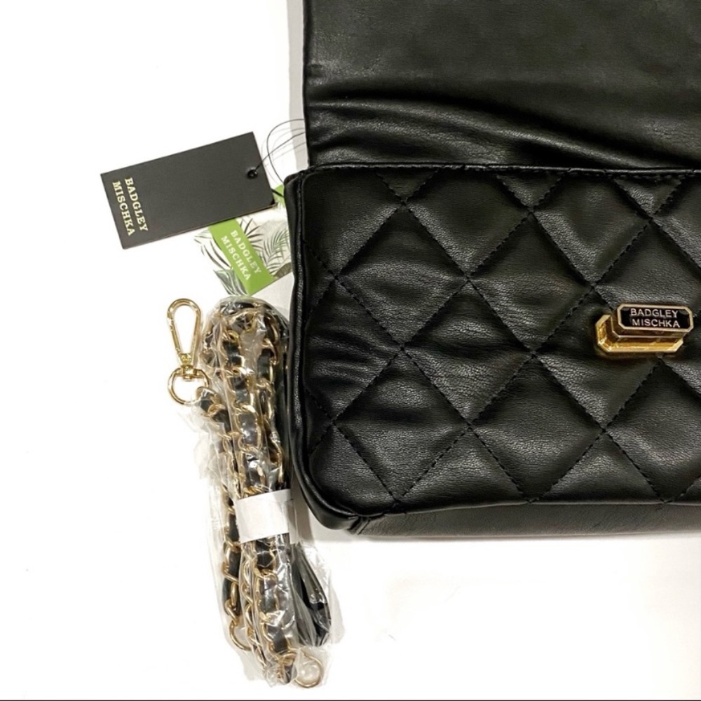 Badgley Mischka Diamond Quilted Crossbody Bag NWT - Picture 5 of 15